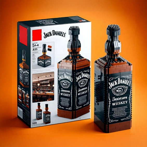 Butelka z klocków - Jack Daniels